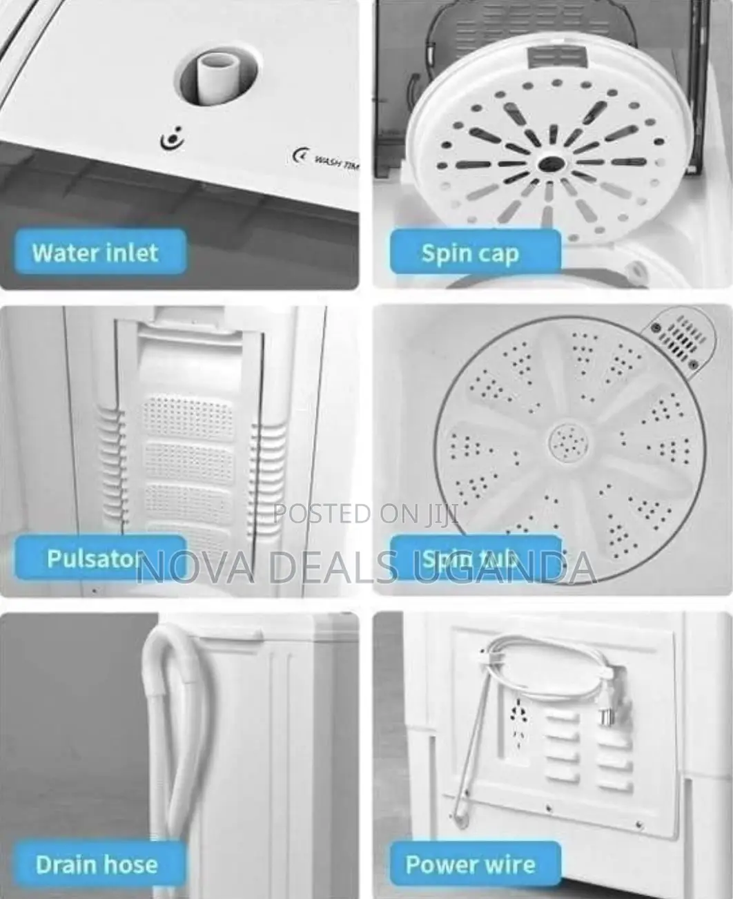 SPJ 12Kg Twin Tub Washing Machine-White