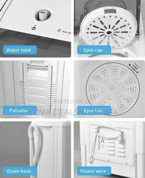 SPJ 12Kg Twin Tub Washing Machine-White