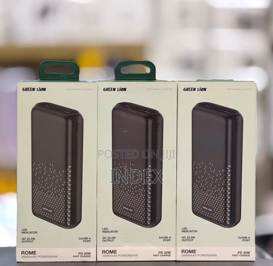 Green Lion Rome 20000mah Power Bank, Compact Lightweight Design