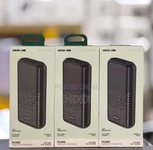 Green Lion Rome 20000mah Power Bank, Compact Lightweight Design