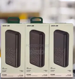 Green Lion Rome 20000mah Power Bank, Compact Lightweight Design