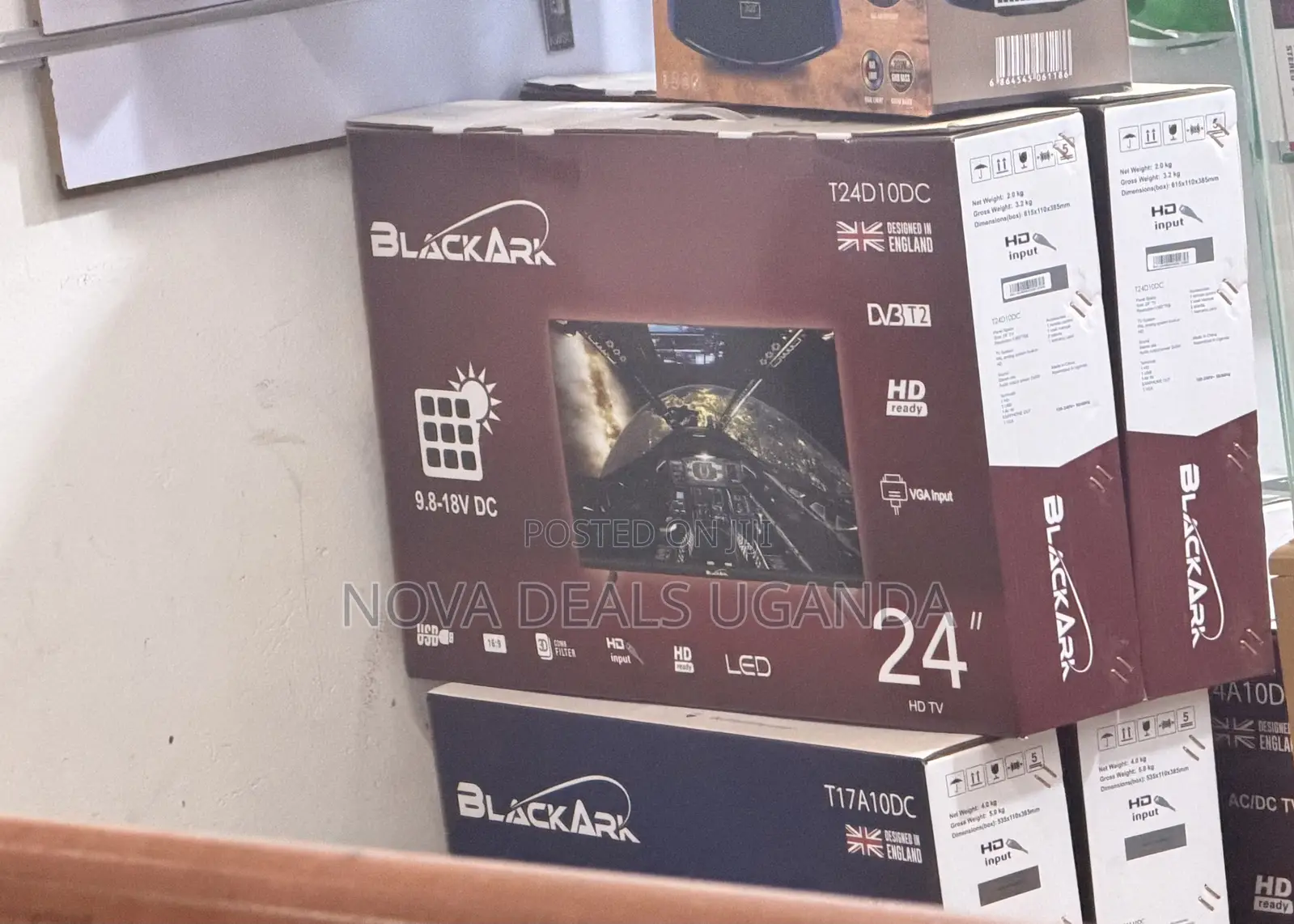 Brand New Black Ark 24-Inch HD LED Digital TV (AC/DC 9.8 to 19V)