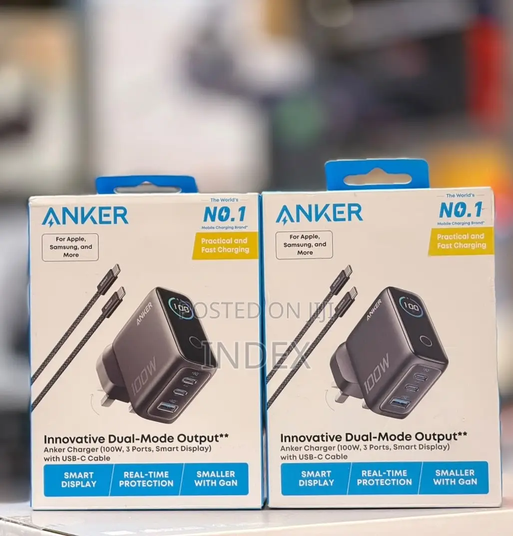 Anker 100W Smart Display USB C Charger, 3 Port Gan
