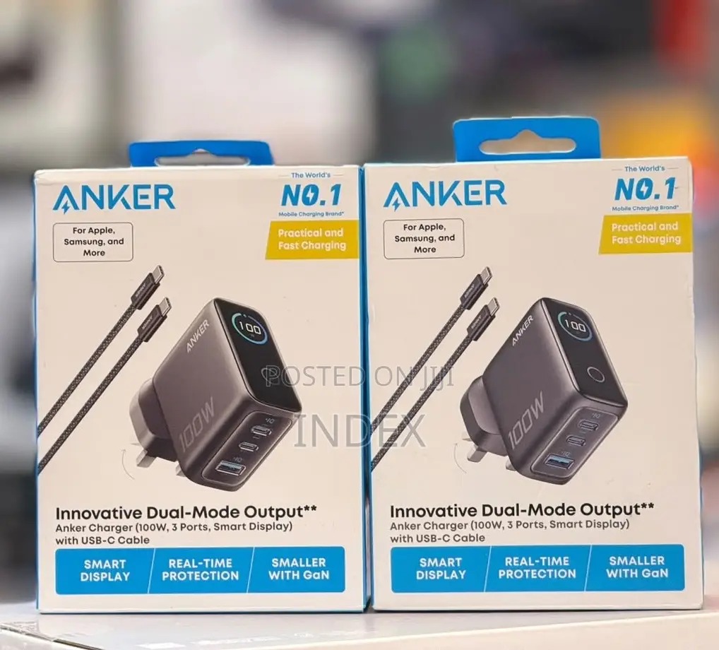 Anker 100W Smart Display USB C Charger, 3 Port Gan