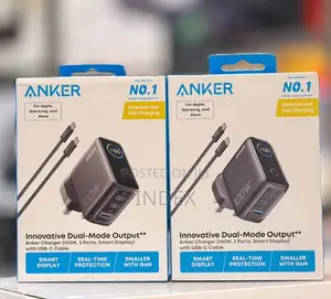 Anker 100W Smart Display USB C Charger, 3 Port Gan