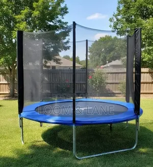 8ft Kids' Trampoline With a Safety Enclosure Net