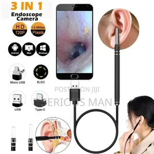 Visual Ear Scoop Camera Otoscope Set With 6 LED Lights