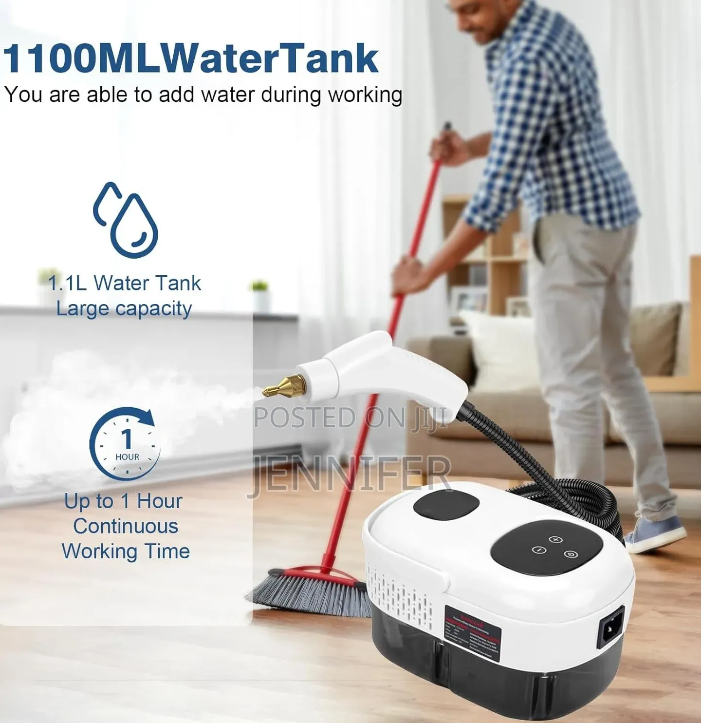 Heavy-Duty Handheld Steam Cleaner