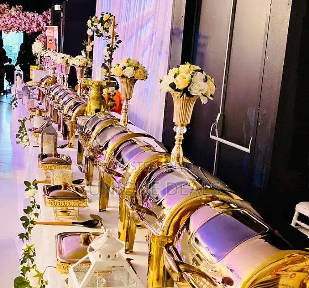 Gold Stainless Steel Chafing Dish Buffet Set