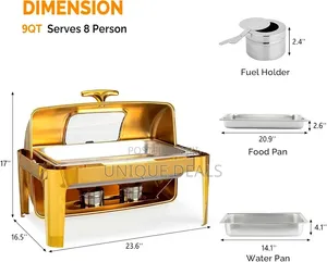 Gold Stainless Steel Chafing Dish Buffet Set