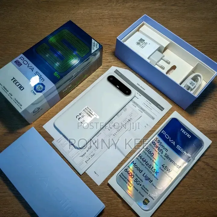 New Tecno Pova Slim 5G 256 GB White