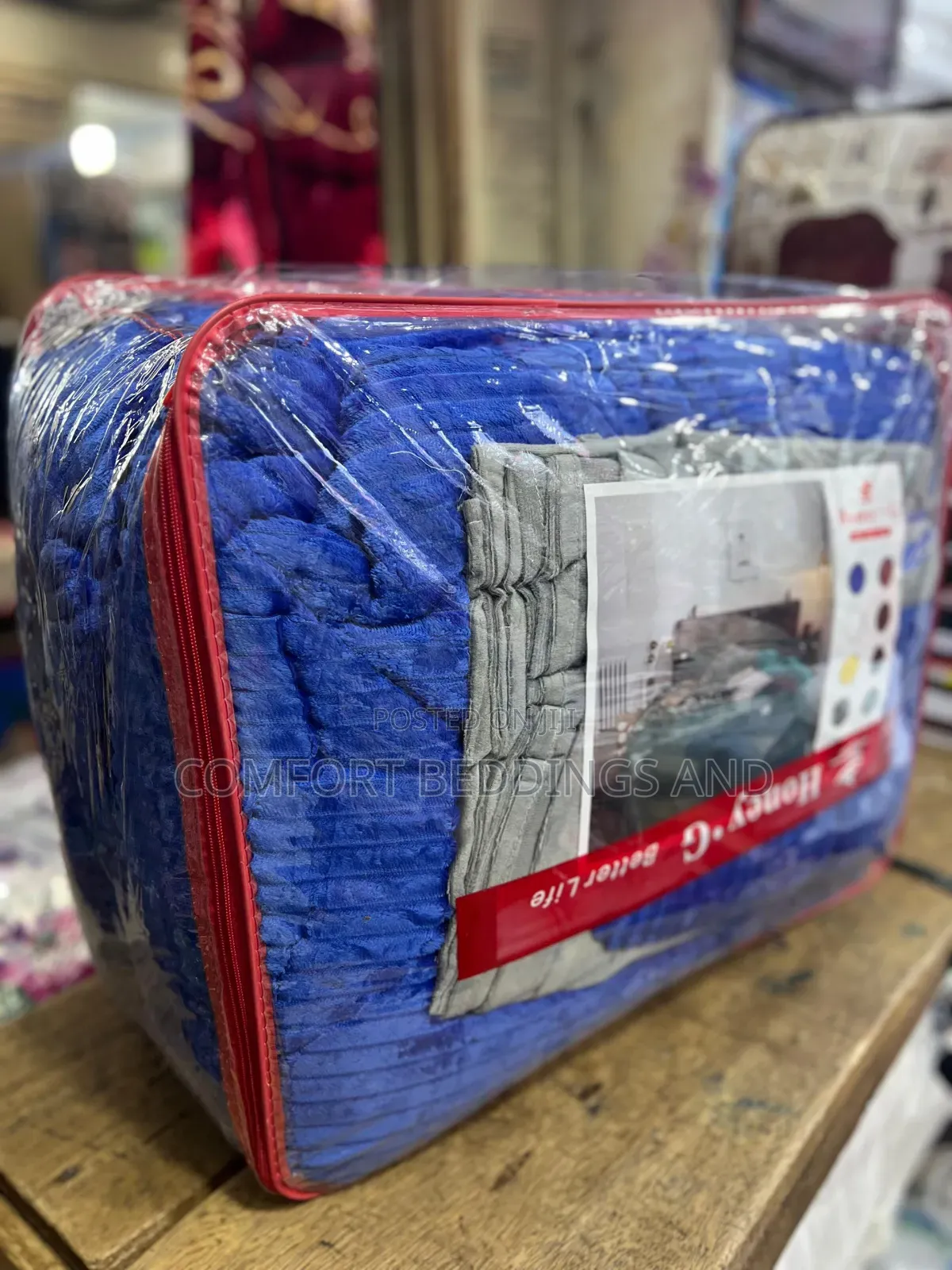 Four Pieces Coral Duvet Blue