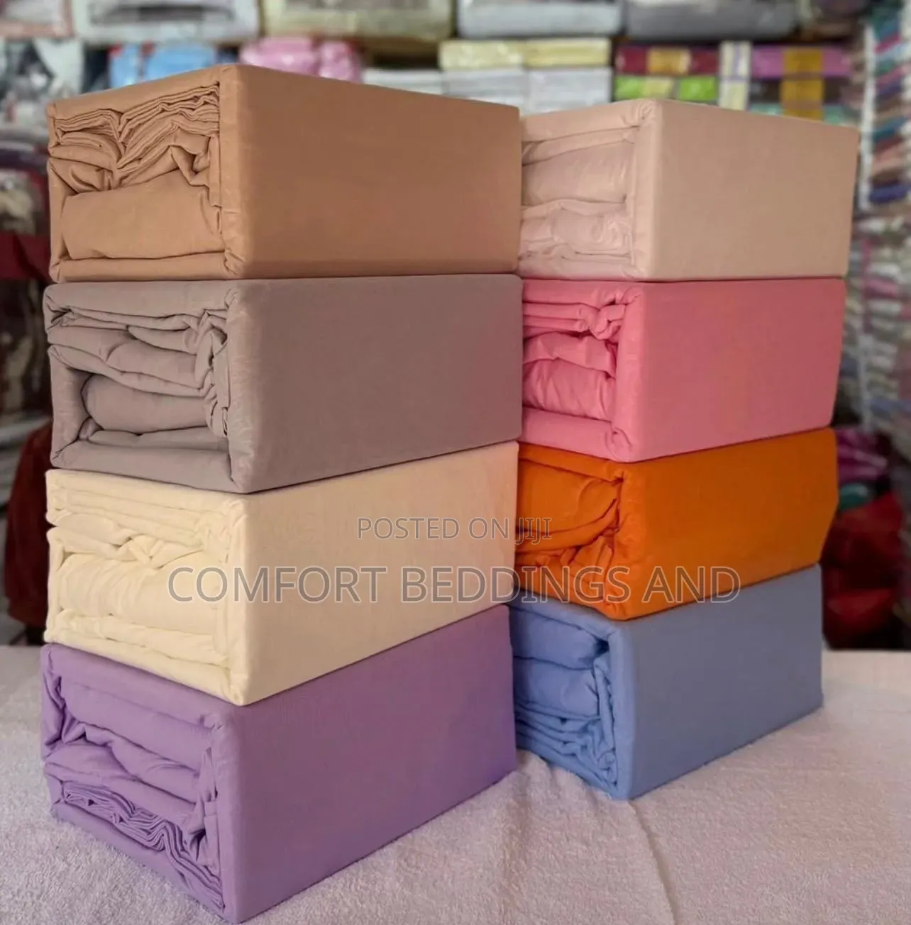 Cozy Fitted Plain Bedsheets Sizes 5*6, 6*6