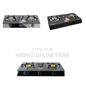 Besse Automatic Deluxe 3-Burner Glass Gas Stove With Electronic
