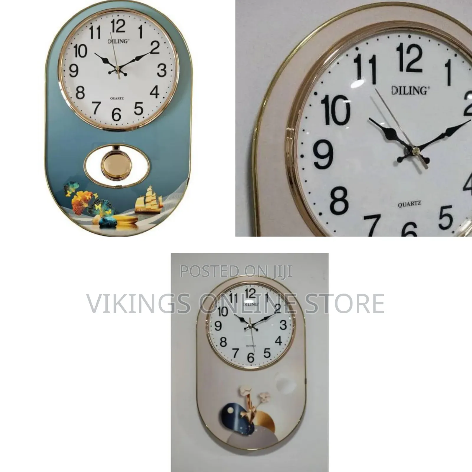 Diling Quiet Hours Analog Wall Clock - Beautiful Clock for Kitchen