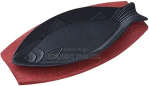 Fish Shaped Grill Pan Cast Iron Skillet Hot Plate