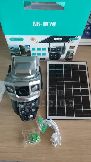 Aerebes WiFi Solar PTZ Security Camera With 3 Lenses AB-JK70-W