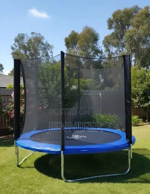 8ft Kids' Trampoline With a Safety Enclosure Net