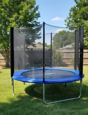 8ft Kids' Trampoline With a Safety Enclosure Net