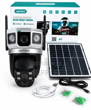 Aerbes 4G Solar PTZ Security Camera With 3 Lenses AB-JK70-G