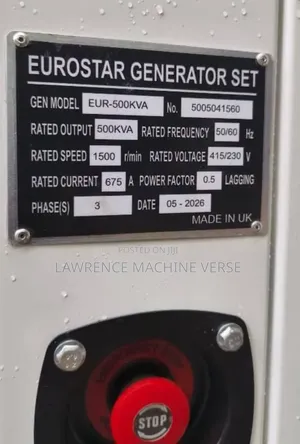 Super Silent Diesel Generator 500kva UK Made