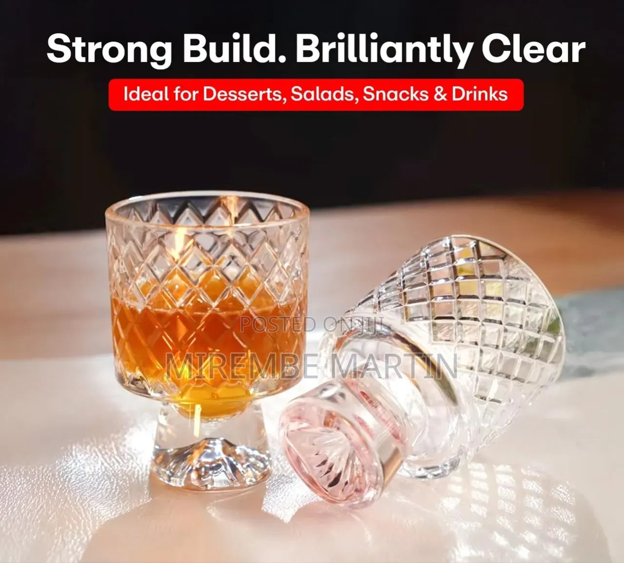 Elegant Mountain Bottom Crystal Glass