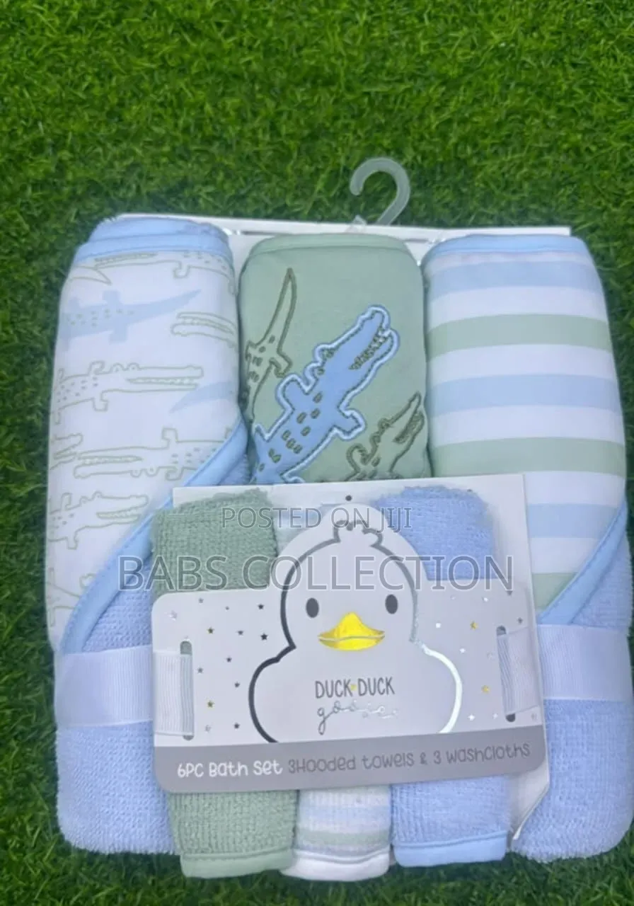 3pc Baby Hooded Towel With 3 Wash Colths