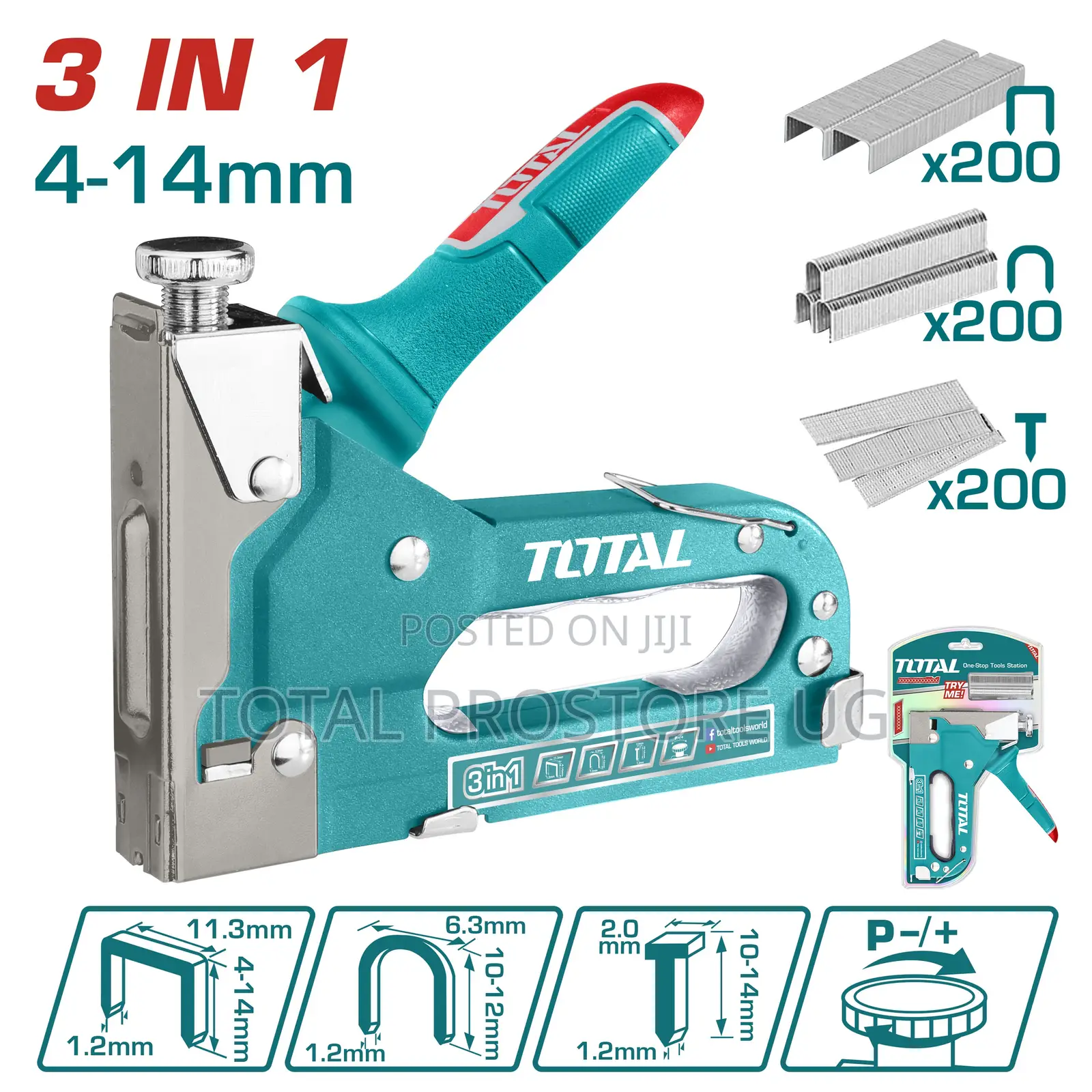3 IN 1 Staple Gun 4-14mm.