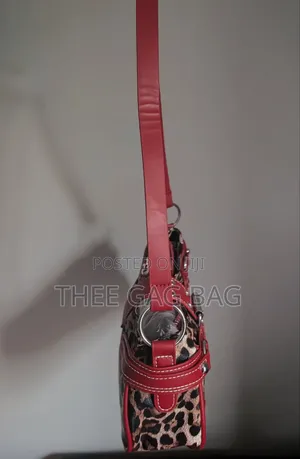Red Cheetah Print Shoulder Bag