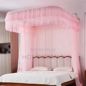 5x6 Wall-Mounted Canopy Mosquito Net - Pink