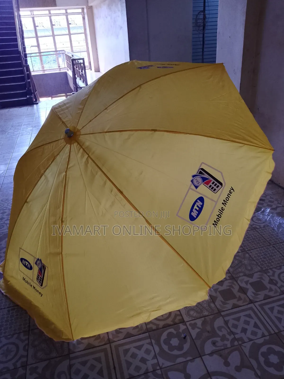 MTN or Airtel Branded Mobile Money Umbrellas - Big Size 55 Inches