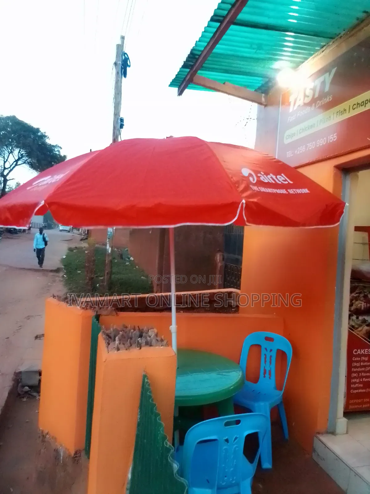 MTN or Airtel Branded Mobile Money Umbrellas - Big Size 55 Inches
