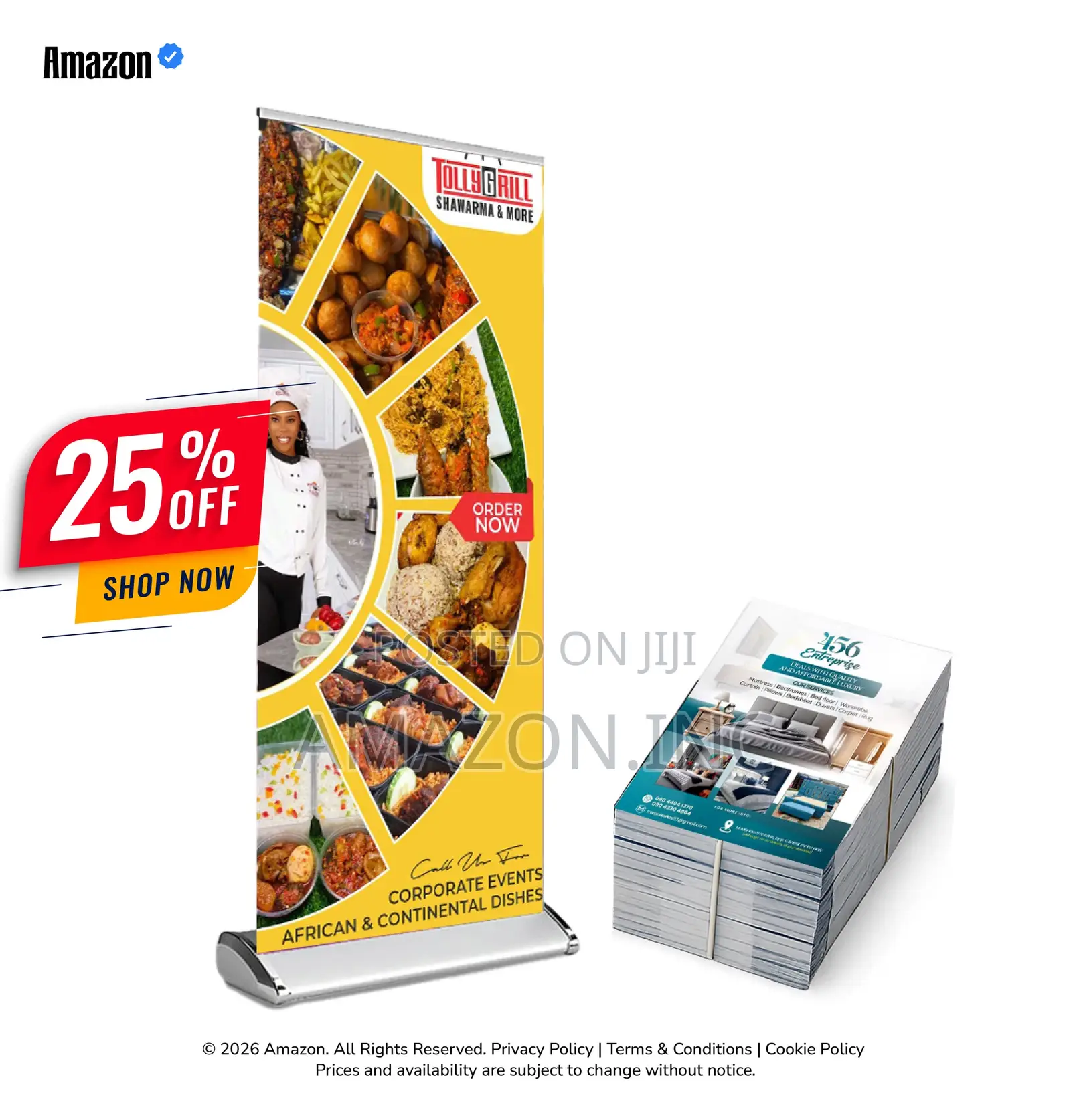 Pullup Banner + Fliers Business Starter Combo