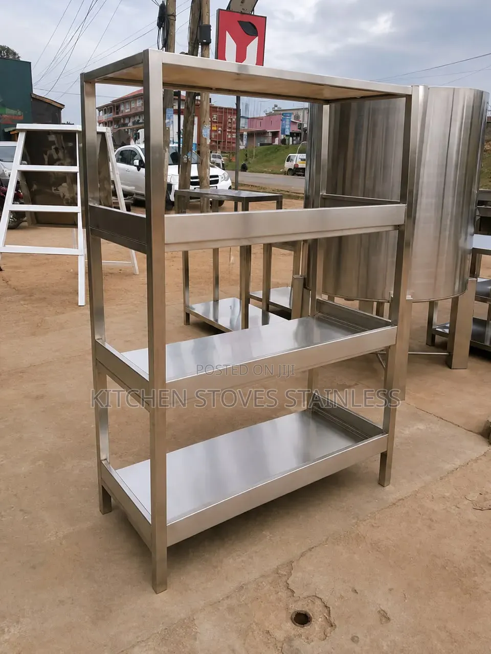 Fabricated Stainless Steel Standing Shelves