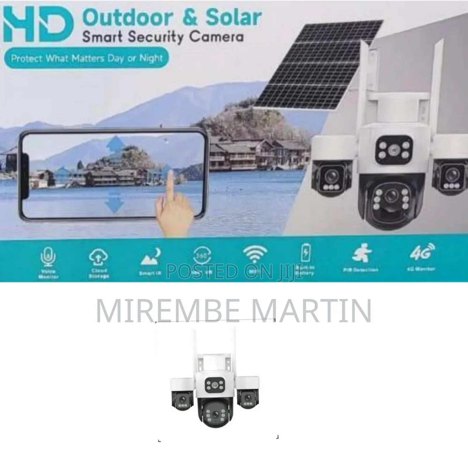 360 Degree VR 3+3+3+3+3Mp Dual Solar Camera E-Sim With 4-Lens 4G 0