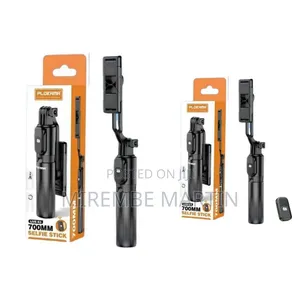 PLOKAMA 700mm Live- LED Selfie Stick, Black Aluminum Extendable 140c