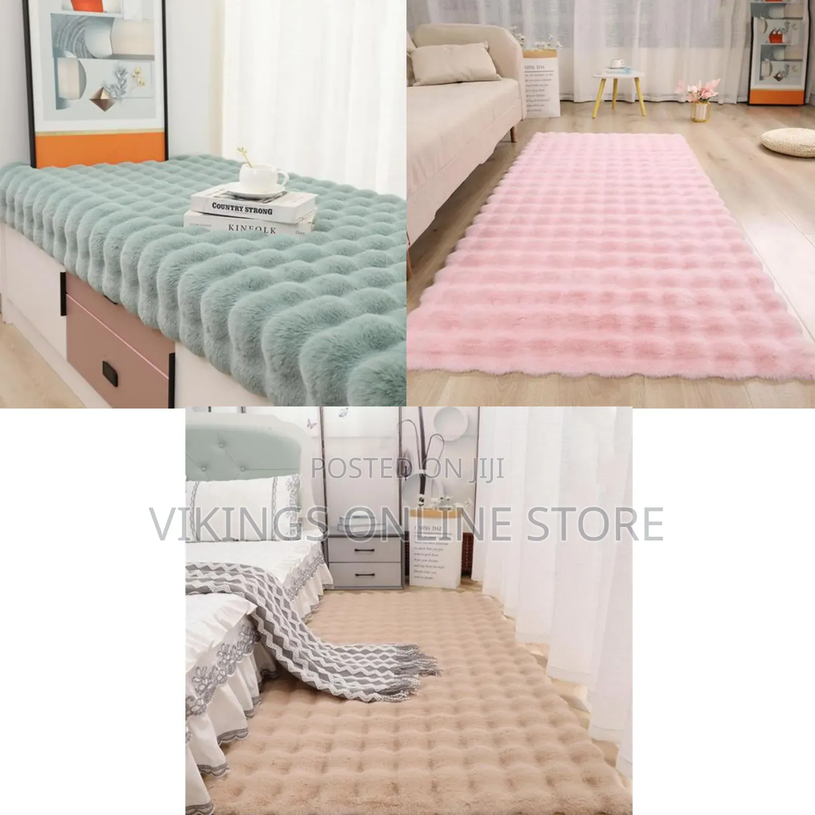60x120 Cm Super Soft Faux Fluffy Shaggy Rug Anti-Slip Carpet Mat