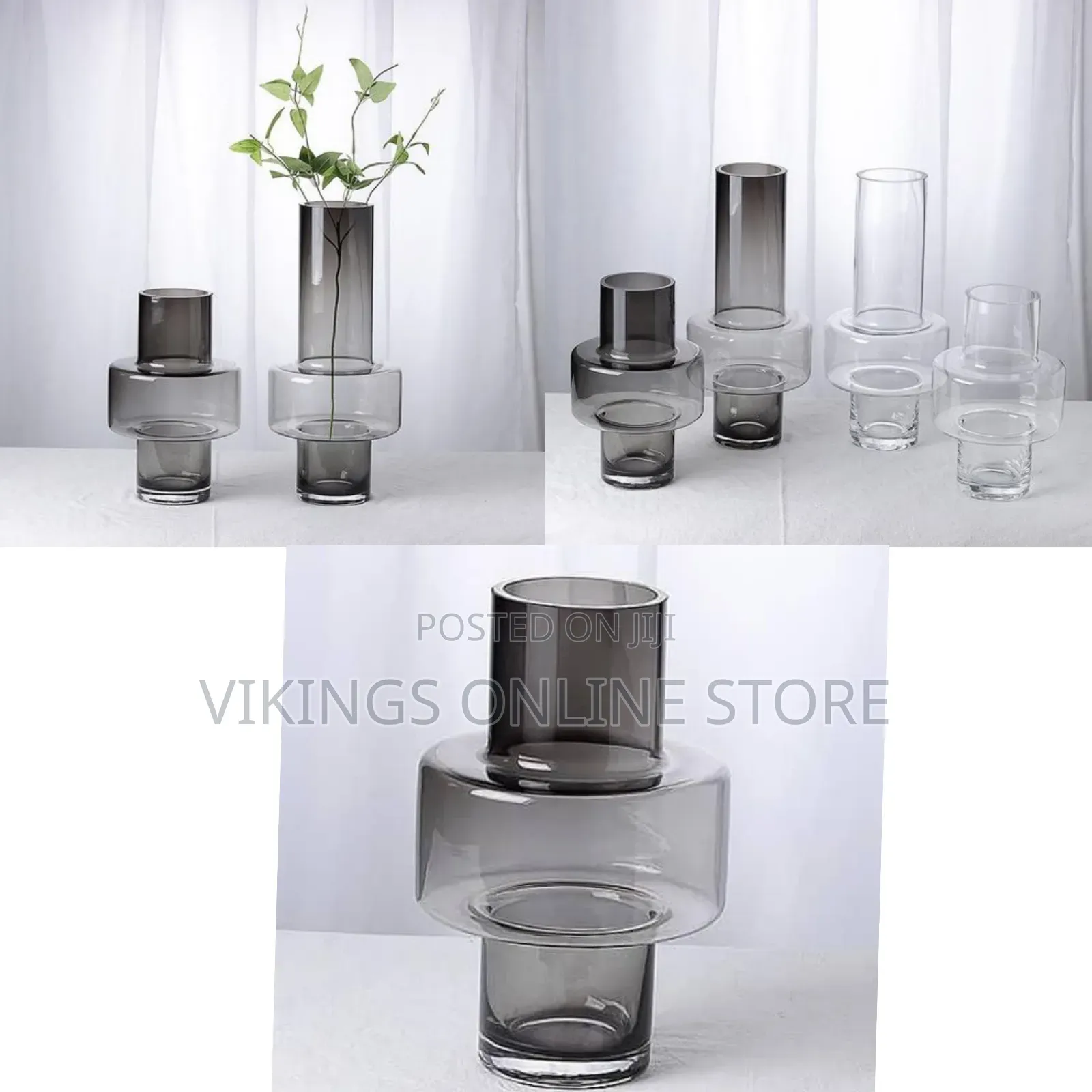 Modern Nordic Minimalist Ashtray Transparent Glass Vase Decorations