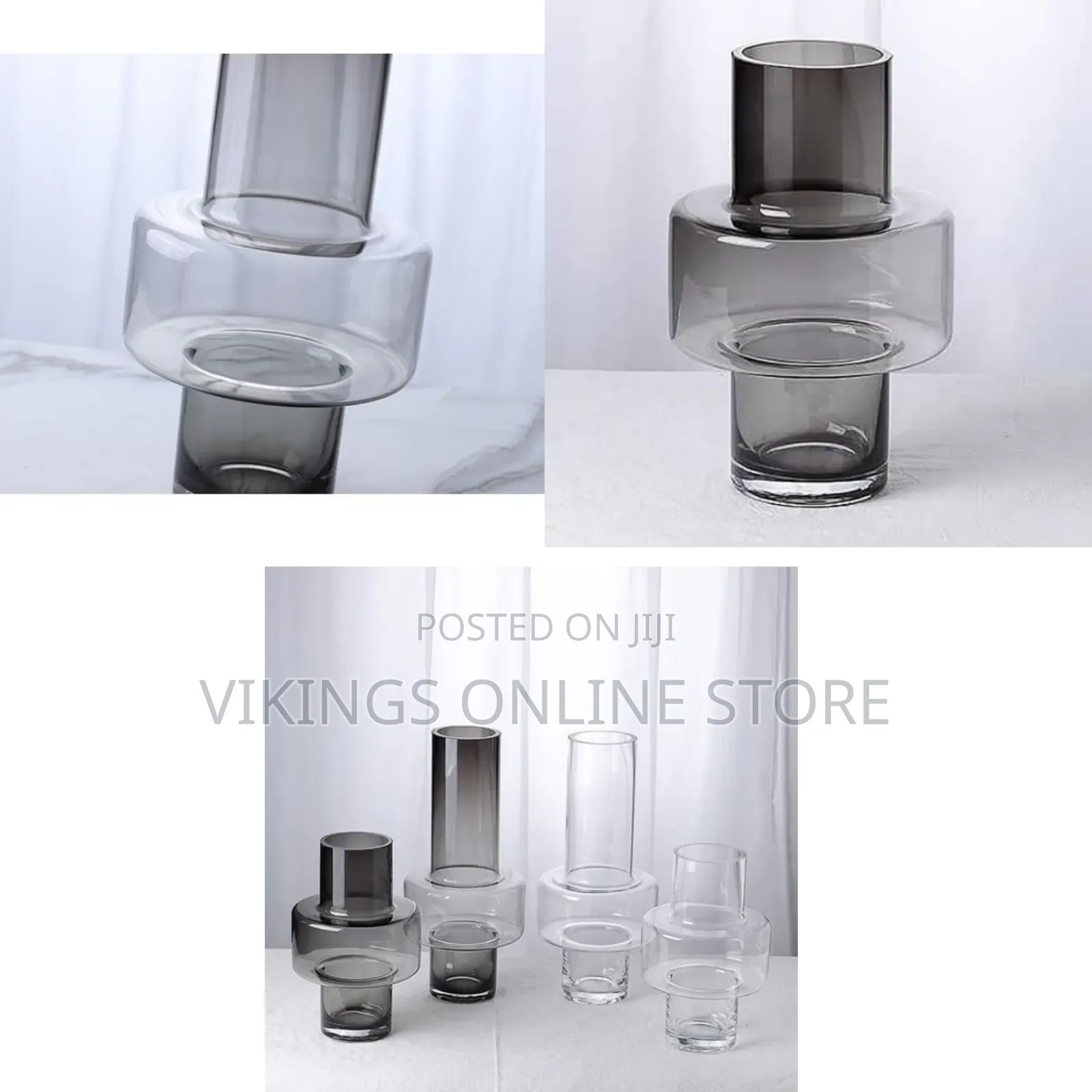 Modern Nordic Minimalist Ashtray Transparent Glass Vase Decorations