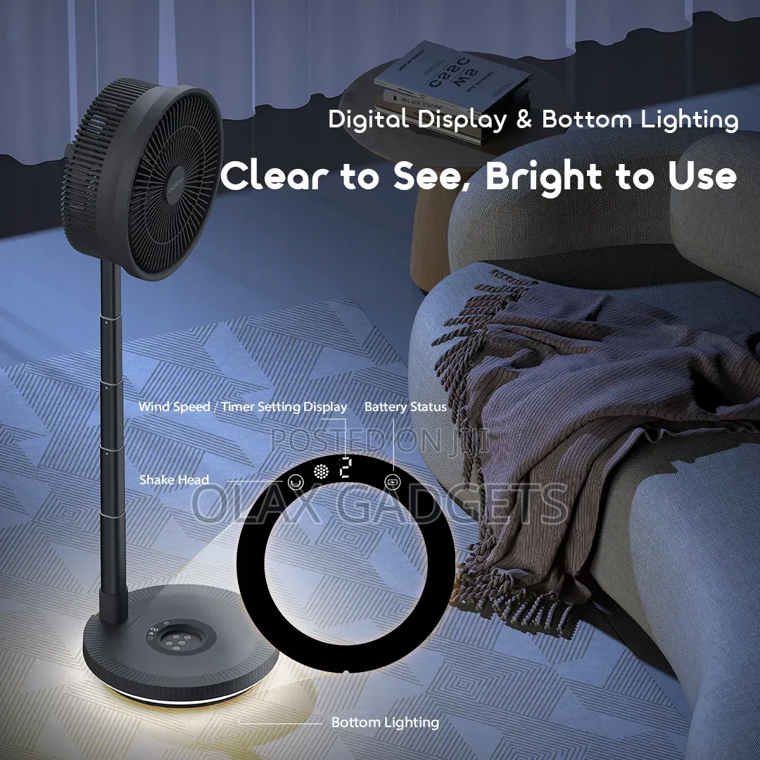 Oraimo PowerTurbo OPF-502A Smart Rechargeable Folding Fan - Brand New