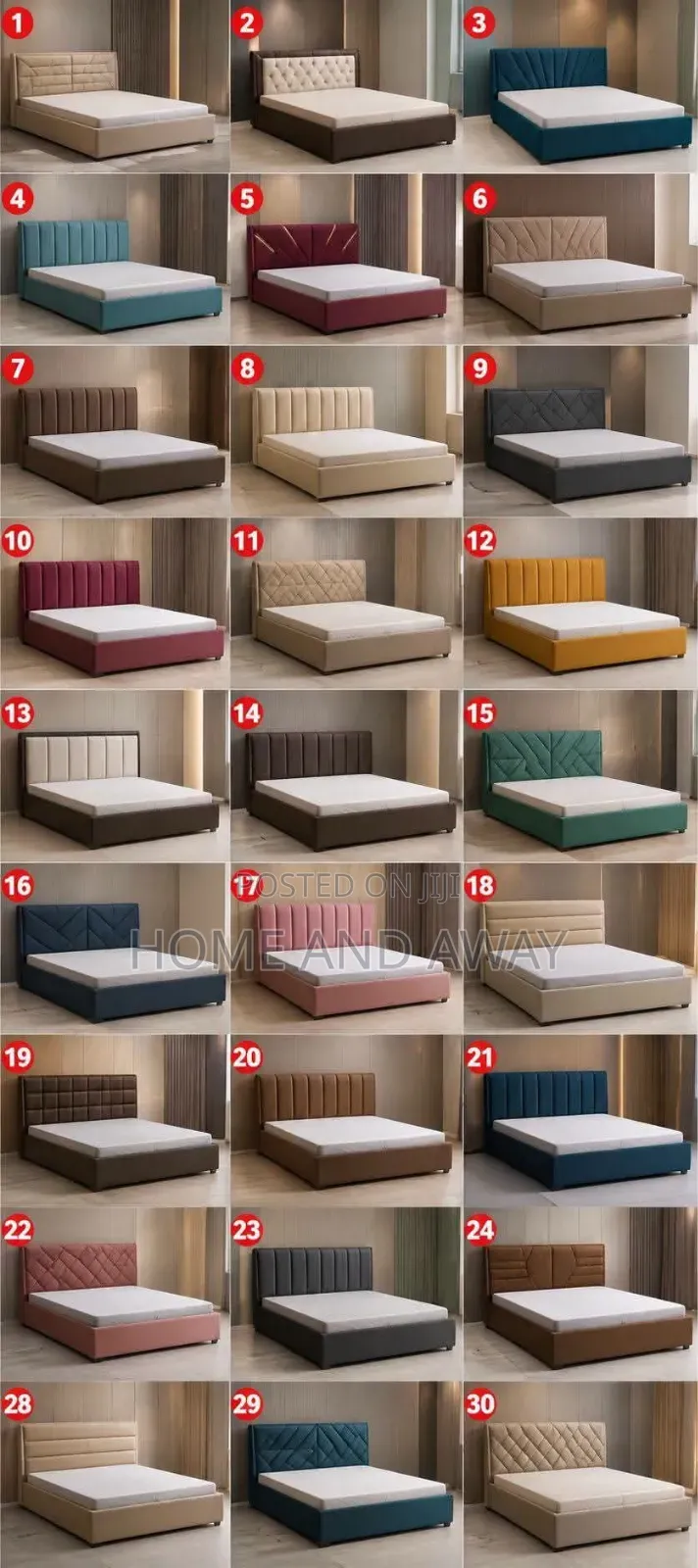Beds/Dressed Beds in Velvet Cotton Leather 1,200,000/- Plus Delivery