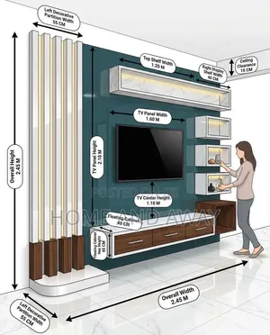 TV Stands/Italian Wall Unit TV Stands in Any Colour From 2,500,000/-