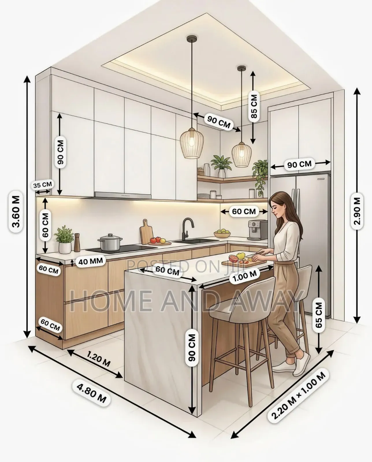 Kitchen Cabinets With Stand Alone Islands From 9,000,000/- Any Colour