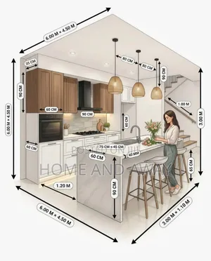 Kitchen Cabinets With Stand Alone Islands From 9,000,000/- Any Colour