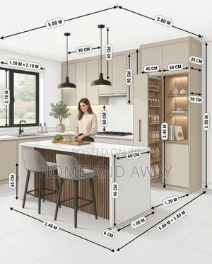 Kitchen Cabinets With Stand Alone Islands From 9,000,000/- Any Colour