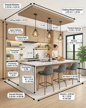 Kitchen Cabinets With Stand Alone Islands From 9,000,000/- Any Colour