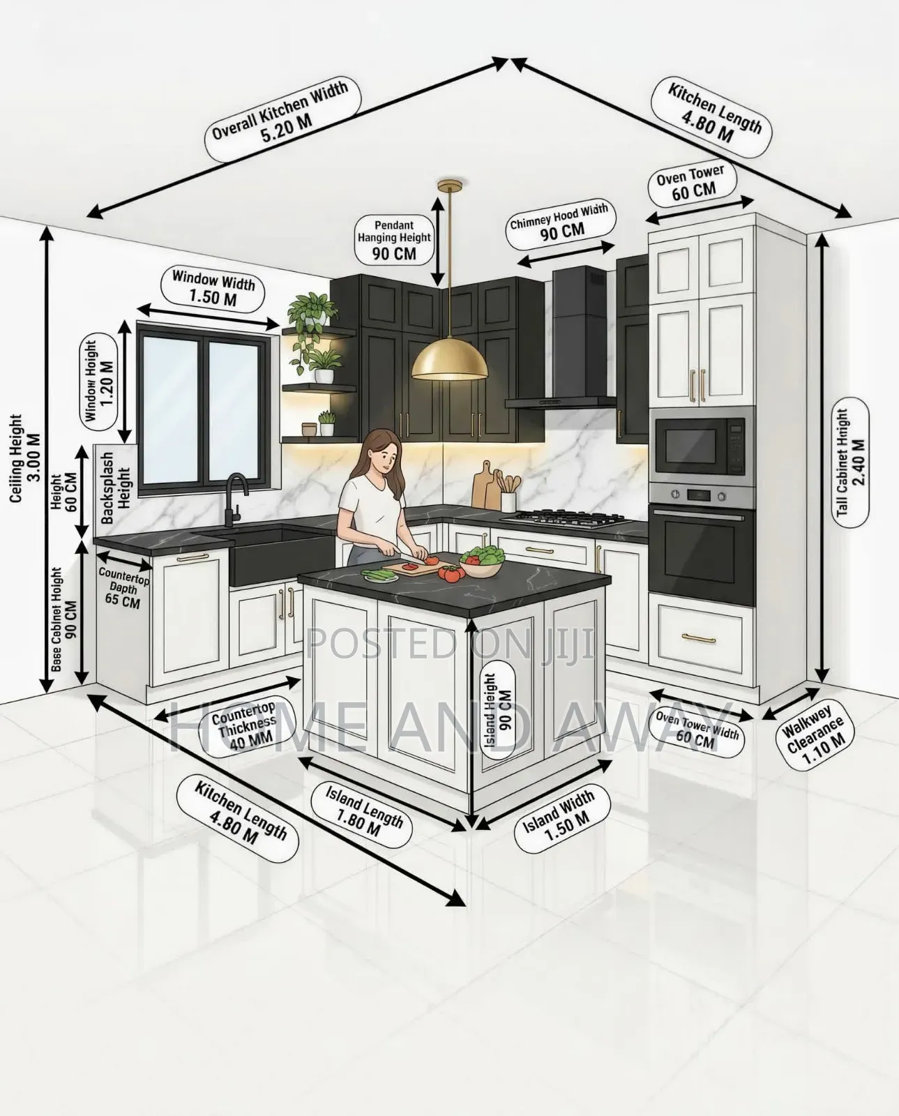 Kitchen Cabinets From 1,000,000/- Per Running Meter. Order With Us Now