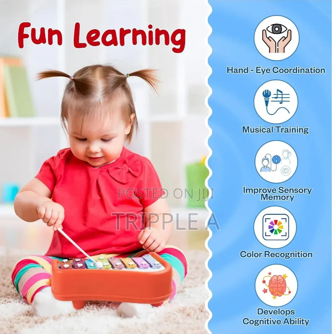 2 in 1 Musical Xylophone and Mini Piano for Kids