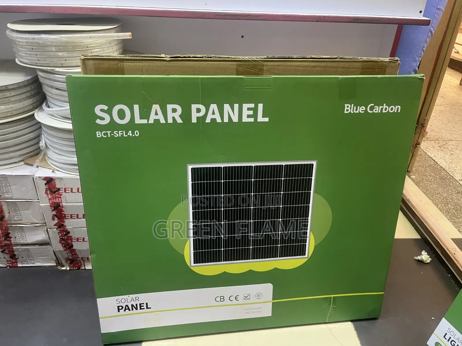 Blue Carbon 500W Solar Flood Light – Super Bright Energy Efficient