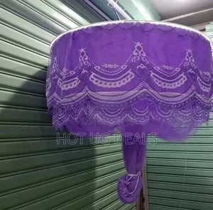 6x6 Double Layer Round Mosquito Net - Purple